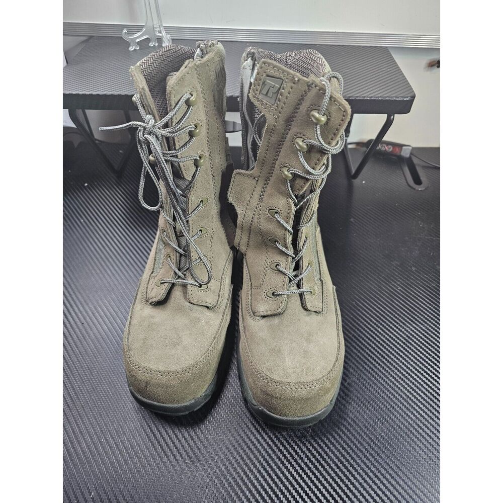 Tactical Research Mens 8M Green Suede Fabric 9" Tactical Boots TR 601 Z CDT